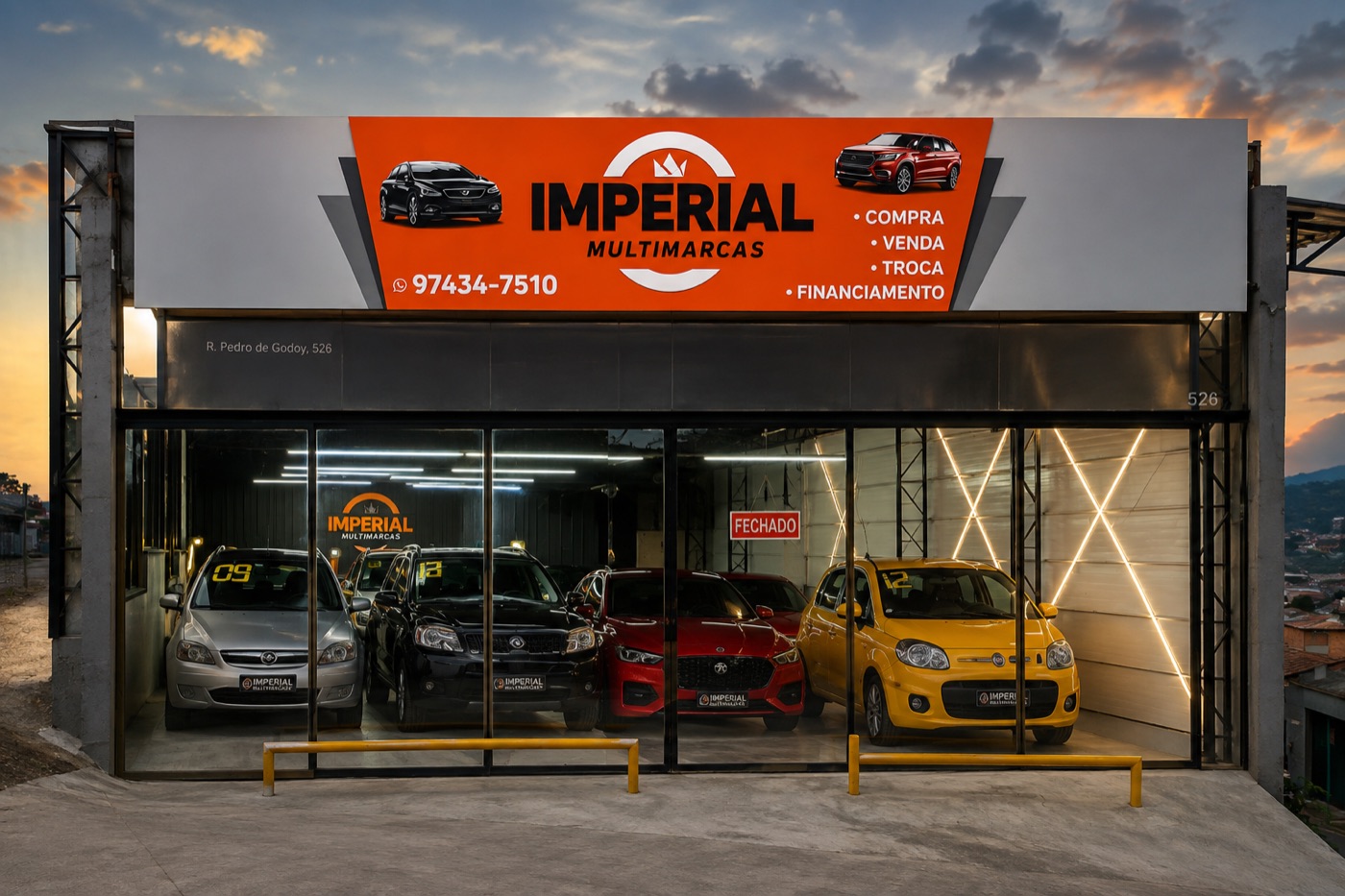 Fachada da Imperial Multimarcas, site construído pela JIM Systems